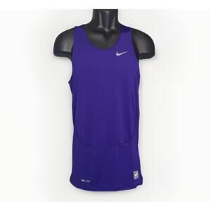 Nike Shirt Mens Large Purple Pro Combat Dri-Fit Compression Sleeveless Athletic